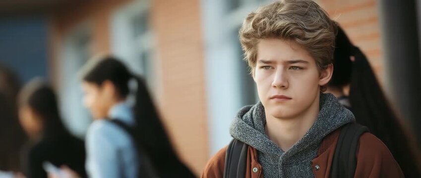 A teenage guy was bullied by his peers at school.