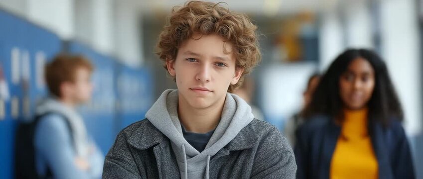 A teenage guy was bullied by his peers at school.