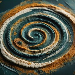 Spongy Spiral A spiral pattern with textured lines created using