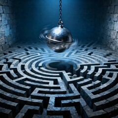 The Pendulum Path A maze where a swinging pendulum erases progre