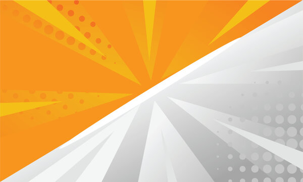 Abstract orange and gray geometric background vector illustration, versus comic background, versus background comic style vector illustration design