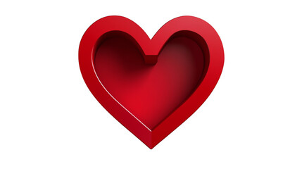 red heart on white background