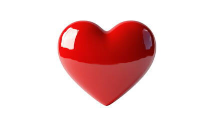 red heart on white background