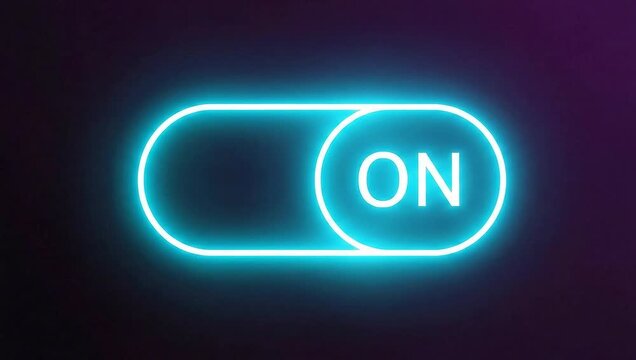 Neon Toggle Switch Animation - On and Off States.