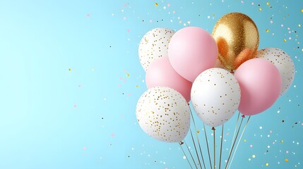 Luxury Celebration Background with Confetti Dots. 