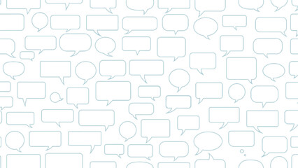 Blue Speech Bubble Pattern Background With Conversation Bubbles For Communication And Chat Design