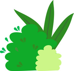 vector illustration of a green leaf