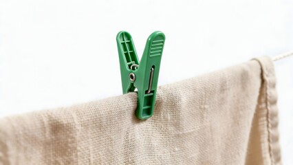GreenClothespinOnDryingLine