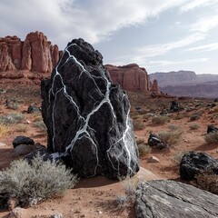 Graphite Infused Stone Landscape