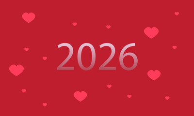 2026 text with background design . 