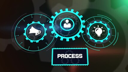 Successful business process and professional teamwork management, digital technology workflow for corporate innovation - Powered by Adobe