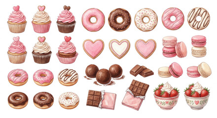 Delicious sweet treats for Valentine's Day celebration