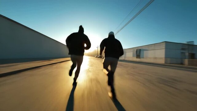 Armed robbery, unidentified perpetrators escaping a crime scene