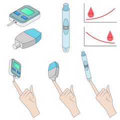 採血用穿刺器具（主線あり）