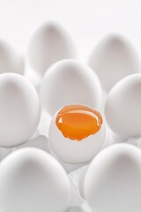 eggs on white background
