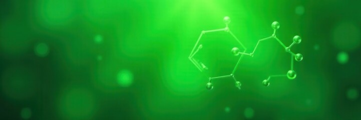 Abstract green background with chemical formulas overlay , green technology, compound