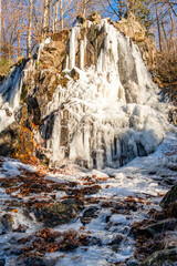 vereister Radau Wasserfall im Harz