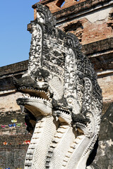 Wat chedi Luang budhist temple in chiang mai
