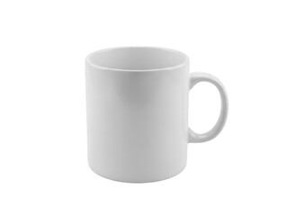 Obraz premium White ceramic mug isolated on transparent background, png