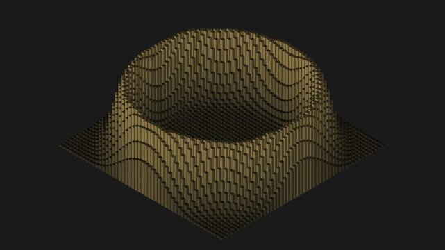 Isometric 3D High Frequency Trading Algorithm Flash Rally Metallic Blocks Green Signal Trigger Fintech Stock Market Crypto Loop 4K ProRes 422 HQ
