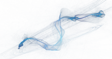 Diagonal band of layered blue smoke waves gliding across white canvas, elegant abstract motion composition with subtle linear textures, crisp high resolution PNG ideal for headers, ads and interfaces
