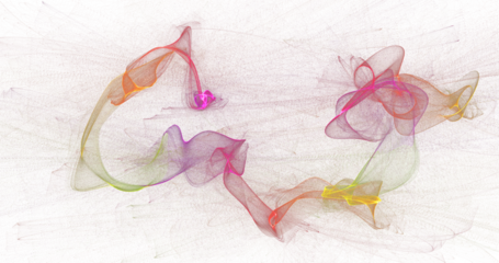 Sweeping looping smoke curves in warm pastel tones, playful abstract wave composition stretching across white background, elegant flowing PNG artwork ideal for covers, branding and digital graphics

