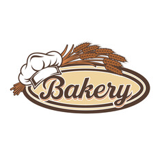 Bakery logo design template, vector illustration