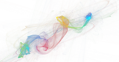 Dynamic diagonal abstract smoke composition with vivid rainbow color clusters on white, energetic flowing lines and knots, high detail artistic PNG for creative digital and print projects

