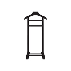 Fototapeta premium Clothe stand silhouette vector illustration on white background
