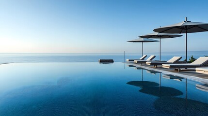 Naklejka na ściany i meble Modern ocean view resort high resolution picture