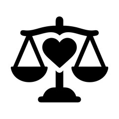 Health Balance Scale Icon, Ethical Wellness Choice