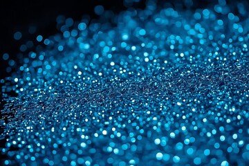 Generative AI Sparkling Blue Particles Creating a Digital Effect