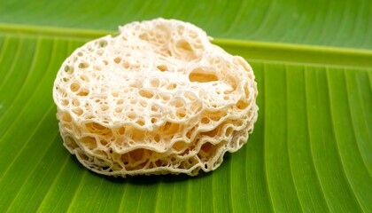 Aromatic Appam Delight - A Traditional South Indian Pancake on Banana Leaf.