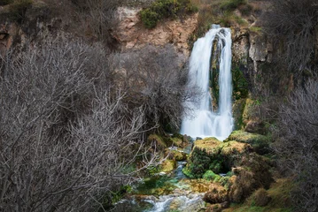 Fototapete Rund Naturpark Hundimiento Waterfall in Lagunas de Ruidera Natural Park, Spain  © M. Perfectti