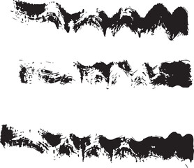 vector illustration of an abstract background Types of brush strokes in painting