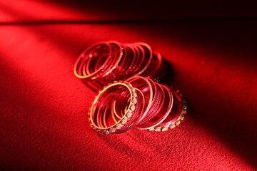 colorful red bangles