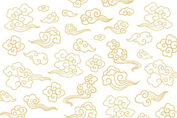 Eastern traditional auspicious cloud illustration design