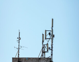 Communication antennason the building
