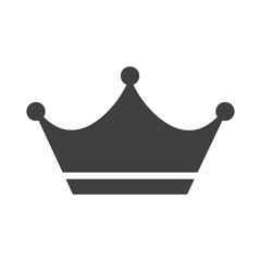 Crown icon in trendy flat style design isolated.