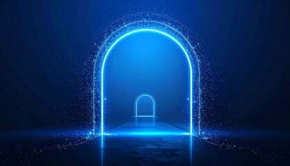 Neon Portal to Another Dimension - A Gateway to the Unknown.