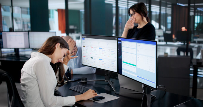 Office Team In Crisis, Upset Over Budget, Confused By Tax - Powered by Adobe