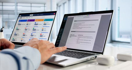 Young Hispanic HR Manager Reviews Online Applications