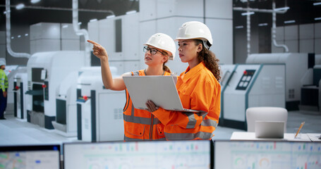 Safety Inspection Conducted To Protect Workers In Manufacturing Facility