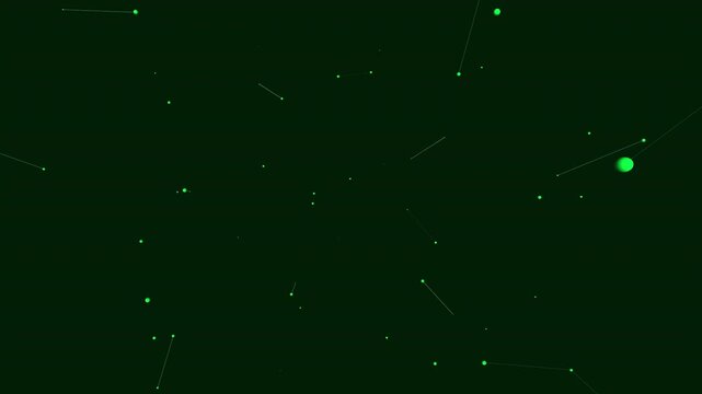 Geospatial Satellite Constellation Green Data Nodes Orbiting Spherical Shells Global Communication Network Rotating Forest Green Background Loop 4K ProRes 422 HQ