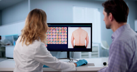 Skin Cancer Detection: Dermatologist Uses Digital Dermatoscope