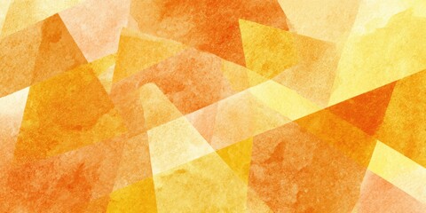 Abstract watercolor shapes of orange, yellow, and peach colors in overlapping layers