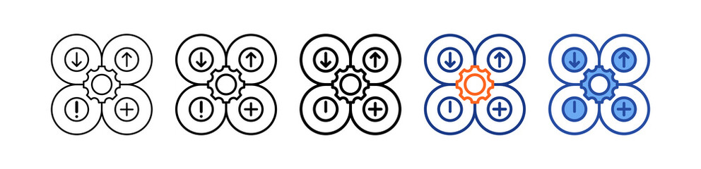 Obraz premium Swot Analysis Different Set Vector Icon