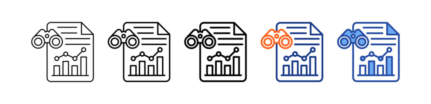 Budget Forecast Different Set Vector Icon