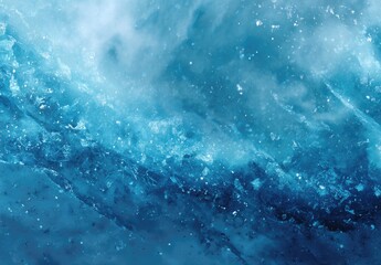 Fototapeta premium Azure water's texture, like stone, light fractures on its surface; cool and bright