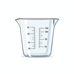 Transparent Measuring Cup Illustration